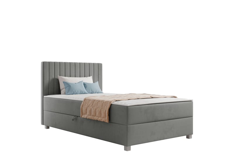 Veyran Sengepakke Kontinentalseng med Opbevaring 120x200 cm, Grå