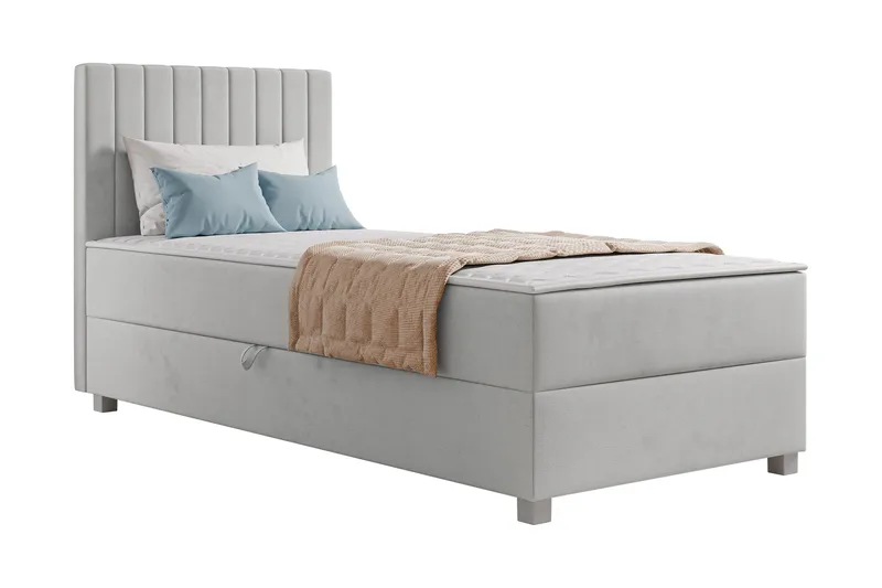 Veyran Sengepakke Kontinentalseng med Opbevaring 90x200 cm, Grå