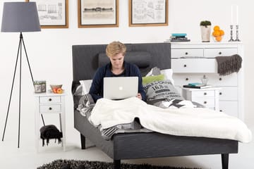 Viken base boksseng 120x200 - Ancona Grå - Møbler - Senge - Enkeltsenge