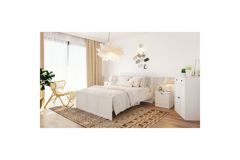 Vyric Sengeramme - Mat Hvid - Møbler - Senge - Sengeramme & sengestel