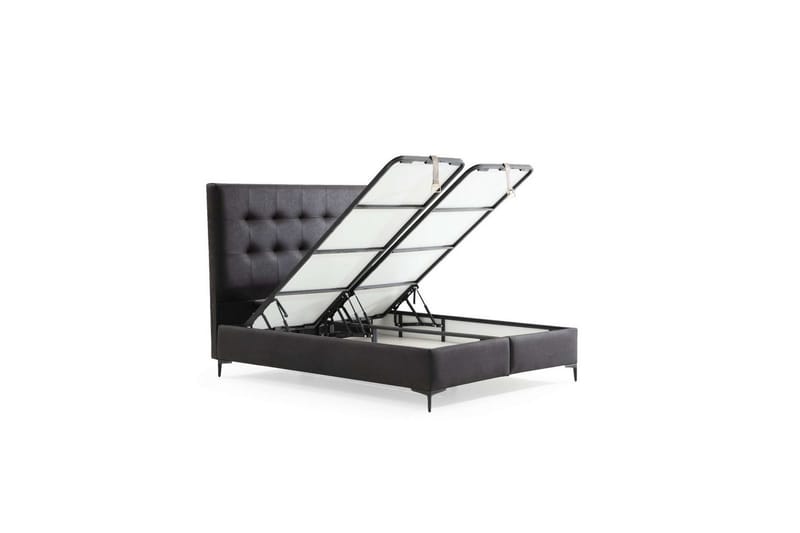 Yonel Komplet Sengepakke 150x200 cm - Sort - Møbler - Senge - Komplet sengepakke
