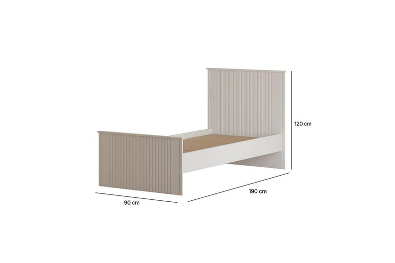 Zyras Sengeramme 90x190 cm - Mat Hvid - Møbler - Senge - Sengeramme & sengestel