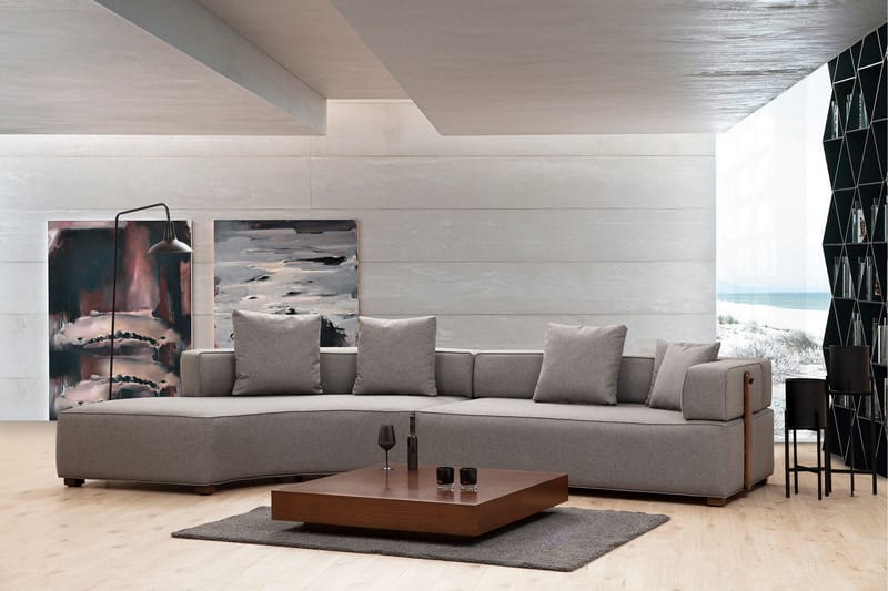 Lasalle Chaiselongsofa 3-personers - Grå - Møbler - Sofaer - Hjørnesofa