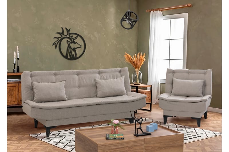Lepinas Sofasæt - Grå - Møbler - Sofaer - Sofagrupper