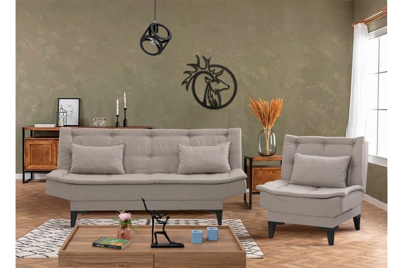 Lepinas Sofasæt - Grå - Møbler - Sofaer - Sofagrupper
