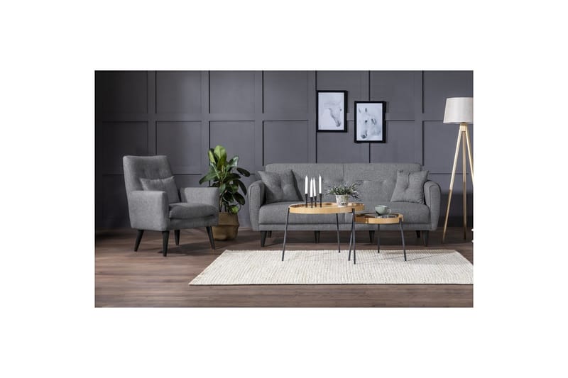 Hunterville Sofasæt - Grå - Møbler - Sofaer - Sofagrupper