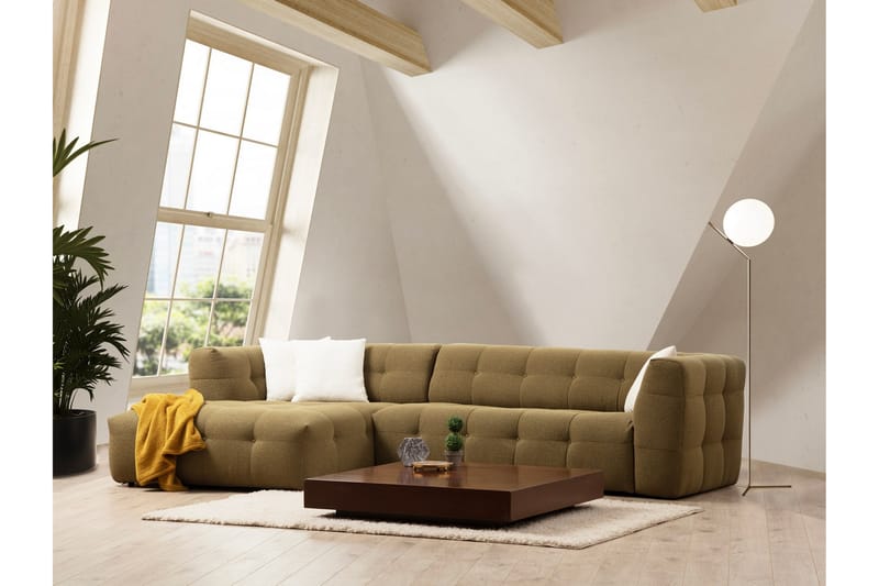 Octavian Sofa med Chaiselong 5-personers - Mørkbeige - Møbler - Sofaer - Sofa med chaiselong