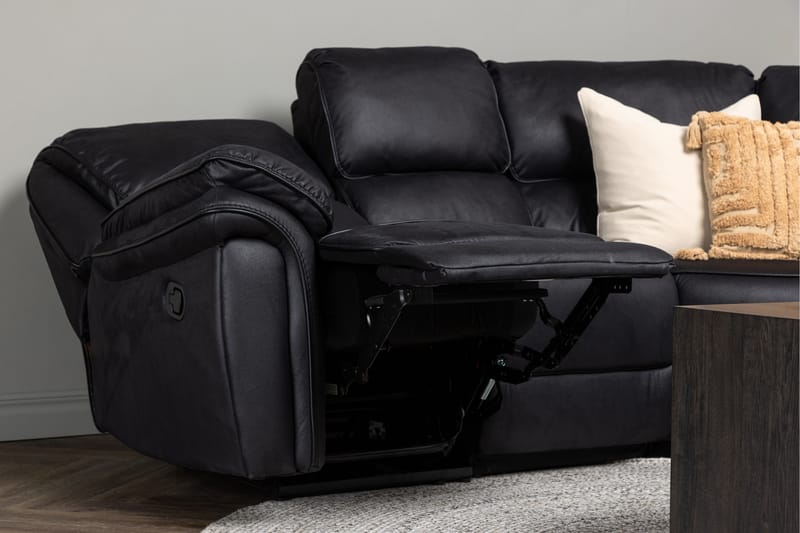 Saranda Recliner sofa - Sort - Møbler - Sofaer - Recliner sofaer - 4 personers biografsofa & reclinersofa