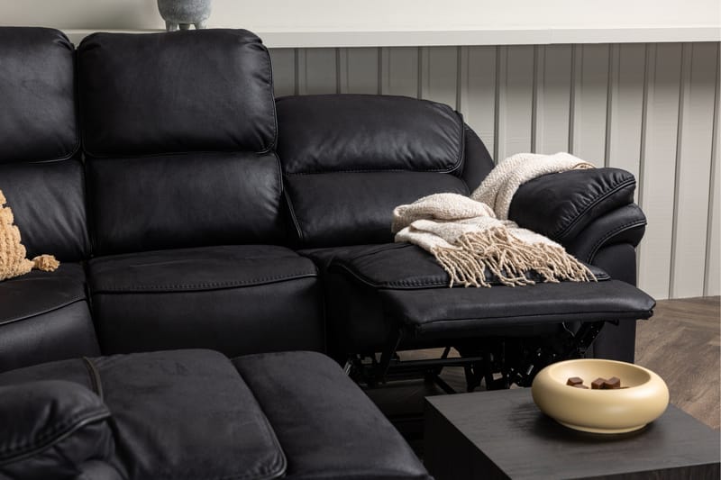 Saranda Recliner sofa - Sort - Møbler - Sofaer - Recliner sofaer - 4 personers biografsofa & reclinersofa