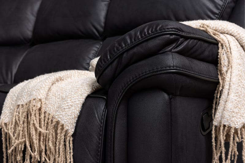 Saranda Recliner sofa - Sort - Møbler - Sofaer - Recliner sofaer - 4 personers biografsofa & reclinersofa