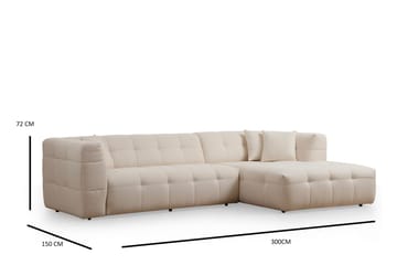 Octavian Sofa med Chaiselong 5-personers - Beige - Møbler - Sofaer - Sofa med chaiselong