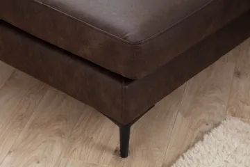 Svanabyn Sofa med Divan og Chaiselong 4-personers - Mørkebrun - Møbler - Sofaer - U Sofa