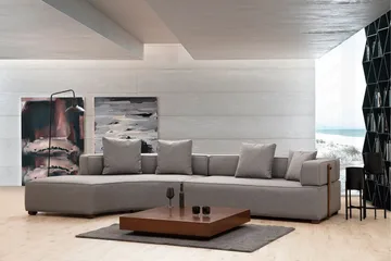 Lasalle Chaiselongsofa 3-personers - Grå - Møbler - Sofaer - 3 personers sofa