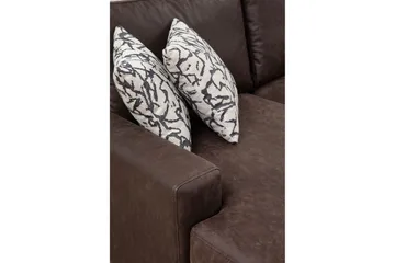 Svanabyn Sofa med Divan og Chaiselong 4-personers - Mørkebrun - Møbler - Sofaer - U Sofa