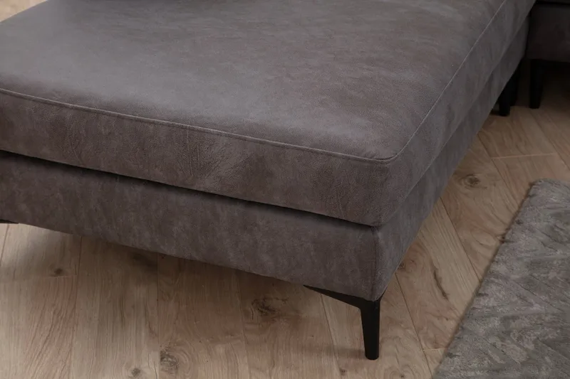 Svanabyn Sofa med Divan og Chaiselong 4-personers - Antracit - Møbler - Sofaer - U Sofa