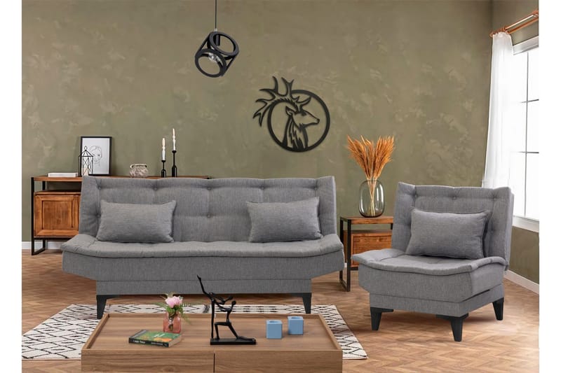 Lepinas Sofasæt - Grå - Møbler - Sofaer - Sofagrupper