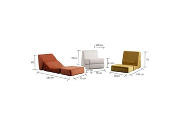 1-sædet sovesofa Dorielton Konverterbar Creme - Creme - Møbler - Sofaer - Sovesofaer