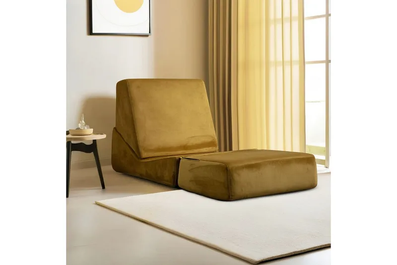 1-sædet sovesofa Dorielton Konverterbar Sennep - Sennep - Møbler - Sofaer - Sovesofaer