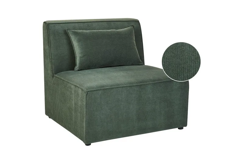 1-sitssektion Beliani Lemvig Beige Green, undefined