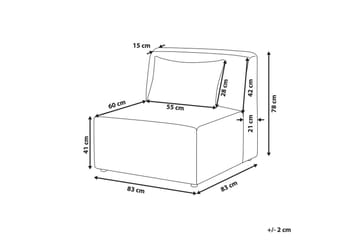 1-sitssektion Beliani Lemvig Beige Green - Møbler - Sofaer - Modulsofaer - Midtermodul