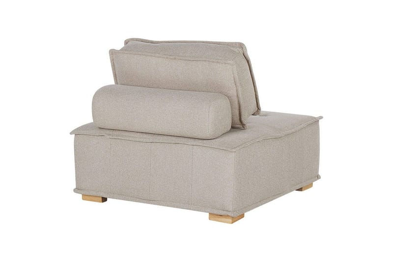 1-sitssoffa Beliani Tibro Beige, ljust trä Beige||Light colored wood - Møbler - Sofaer - Modulsofaer - Midtermodul