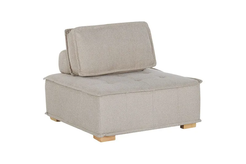 1-sitssoffa Beliani Tibro Beige, ljust trä Beige||Light colored wood - Møbler - Sofaer - Modulsofaer - Midtermodul