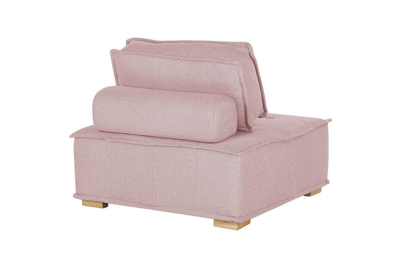 1-sitssoffa Beliani Tibro Beige, ljust trä Blush Pink||Light colored wood - Møbler - Sofaer - Modulsofaer - Midtermodul