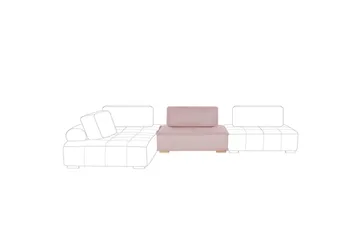1-sitssoffa Beliani Tibro Beige, ljust trä Blush Pink||Light colored wood - Møbler - Sofaer - Modulsofaer - Midtermodul