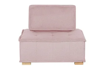 1-sitssoffa Beliani Tibro Beige, ljust trä Blush Pink||Light colored wood - Møbler - Sofaer - Modulsofaer - Midtermodul