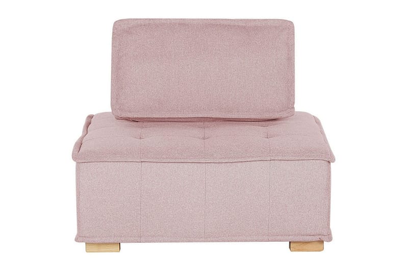 1-sitssoffa Beliani Tibro Beige, ljust trä Blush Pink||Light colored wood - Møbler - Sofaer - Modulsofaer - Midtermodul