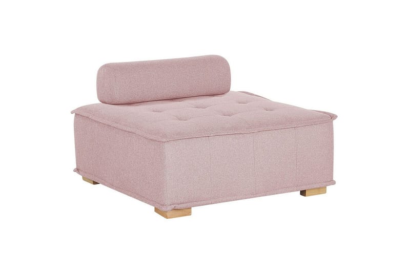1-sitssoffa Beliani Tibro Beige, ljust trä Blush Pink||Light colored wood - Møbler - Sofaer - Modulsofaer - Midtermodul