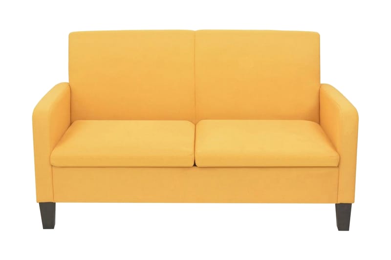 2-Personers Sofa 135 X 65 X 76 Cm Gul - Gul - 2 personers sofa