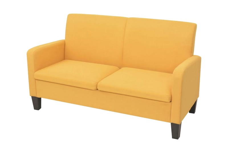 2-Personers Sofa 135 X 65 X 76 Cm Gul - Gul - Møbler - Sofaer - 2 personers sofa