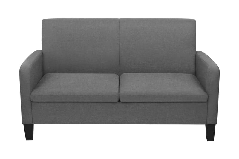 2-Personers Sofa 135 X 65 X 76 Cm Mørkegrå - Grå - 2 personers sofa