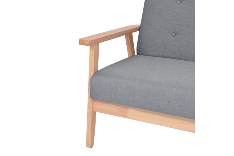 2-Personers Sofa Stof Lysegrå - Grå - Møbler - Sofaer - 2 personers sofa
