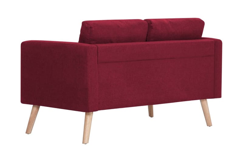 2-Personers Sofa I Stof Rødvinsfarvet - Rød - 2 personers sofa