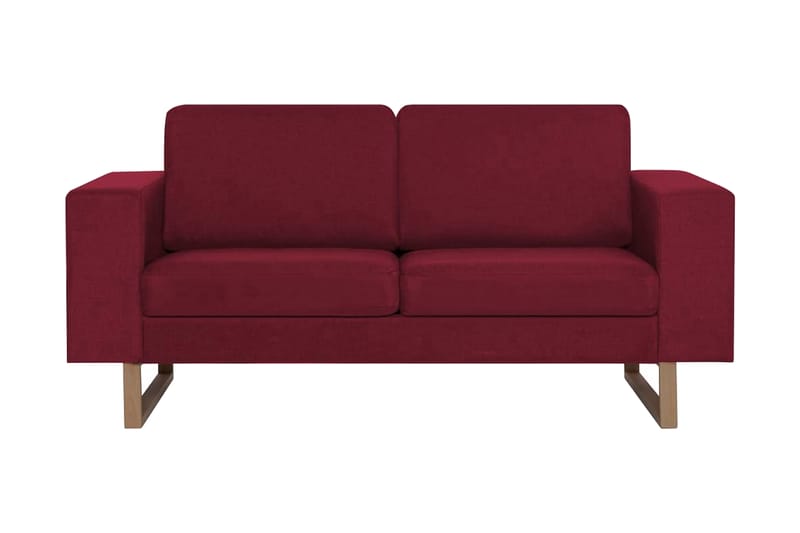 2-Personers Sofa I Stof Rødvinsfarvet - Rød - Møbler - Sofaer - 2 personers sofa