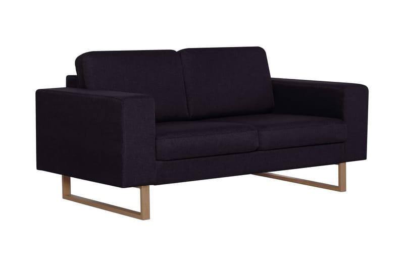 2-Personers Sofa I Stof Sort - Sort - 2 personers sofa