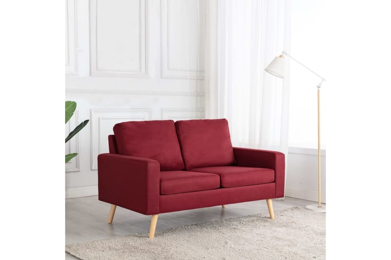 2-Personers Sofa Stof Vinrød - Møbler - Sofaer - 2 personers sofa