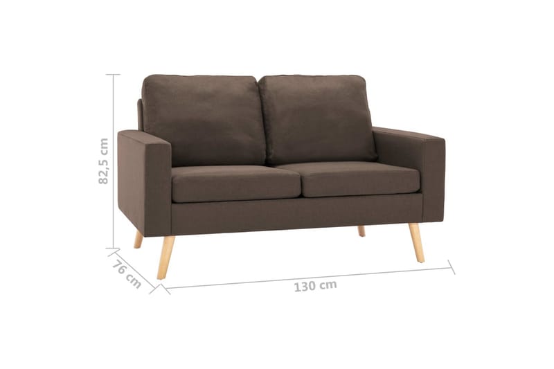2-Personers Sofa Stof Brun - Møbler - Sofaer - 2 personers sofa