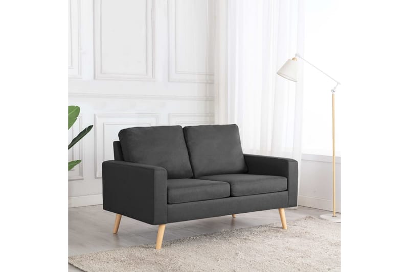 2-Personers Sofa Stof Mørkegrå - Møbler - Sofaer - 2 personers sofa