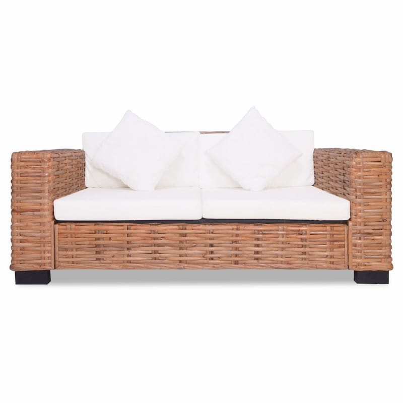 2-Personers Sofa Naturlig Rattan - Brun - 2 personers sofa