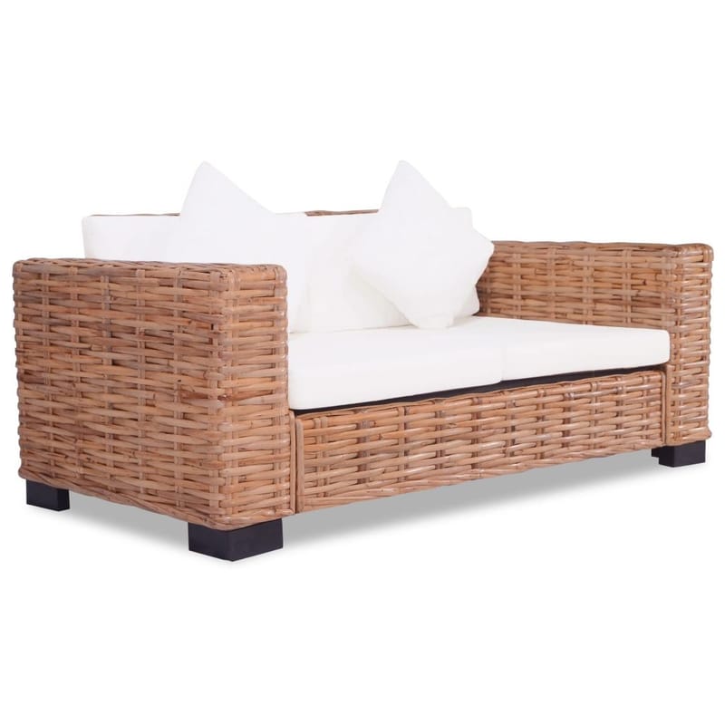 2-Personers Sofa Naturlig Rattan - Brun - 2 personers sofa