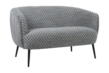 Accent 2-personers Dyb Sofa i Stof med Metalben - Grå - Møbler - Sofaer - 2 personers sofa