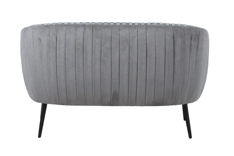 Accent 2-personers Dyb Sofa i Stof med Metalben - Grå - Møbler - Sofaer - 2 personers sofa