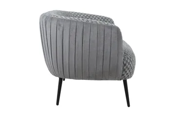 Accent 2-personers Dyb Sofa i Stof med Metalben - Grå - Møbler - Sofaer - 2 personers sofa