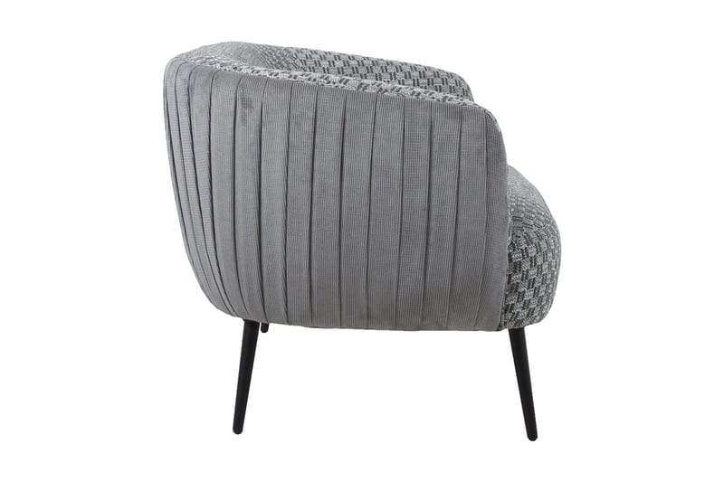 Accent 2-personers Dyb Sofa i Stof med Metalben - Grå - Møbler - Sofaer - 2 personers sofa
