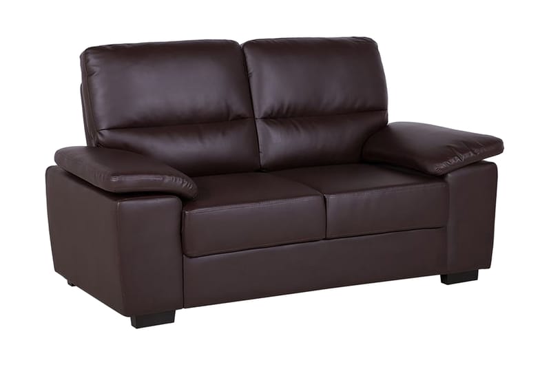 Adlyn Sofa 2-pers. Kunstlæder - Brun - 2 personers sofa