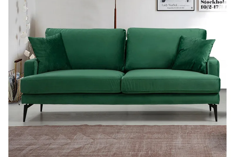 Andary 2-personers Sofa - Grøn/Sort - Møbler - Sofaer - 2 personers sofa