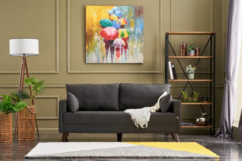 Antigua 2-personers Sofa - Antracit/Natur - Møbler - Sofaer - 2 personers sofa